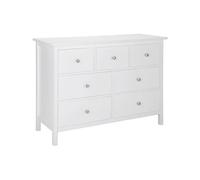 Commode ALBANE - 7 tiroirs - Pin blanc