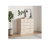 Vidaxl Commode Alta 77x35x73 Cm Bois Massif De Pin Marron