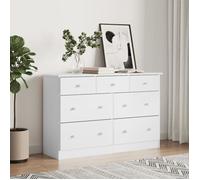 Commode ALTA blanc 112x35x73 cm bois massif de pin