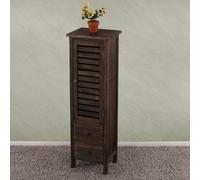 Commode / armoire, 2 tiroirs, 30x25x90cm, shabby, vintage, marron Marron