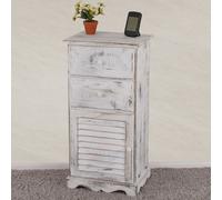 Commode Armoire, 81x40x32cm, look shabby, vintage ~ blanc