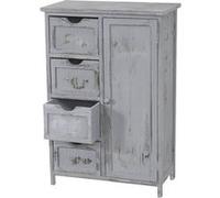 Commode / armoire, 82x55x30cm, shabby chic, vintage gris Gris G