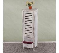 Commode Armoire, 90x30x25cm, look shabby, vintage ~ blanc
