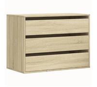 Commode Armoire d'angle - mango - chêne sonoma - 80x41x58 cm - bois d'ingénierie M134