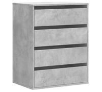 Commode Armoire d'angle - mango - gris béton - 60x41x76 cm - bois d'ingénierie M201