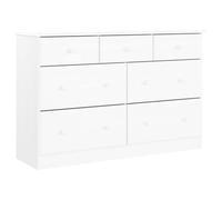 Commode Armoire de chambre - mango - ALTA blanc 112x35x73 cm - bois massif de pin M160