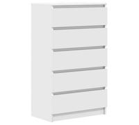 Commode Armoire de chambre - mango - Blanc 60x36x103 cm - Bois d'ingénierie M179