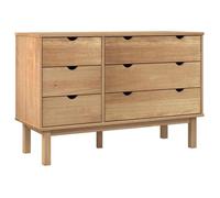 Commode Armoire de chambre - mango - OTTA 111x43x73,5 cm - bois de pin massif M149