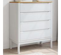 vidaXL Commode FLORO blanc bois de pin massif, commode, armoire de rangement, buffet, commode à tiroirs, classeur, armoire 374009
