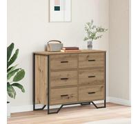 Vidaxl Commode Chêne Noir 91x35,5x74,5 Cm Bois D'ingénierie Noir