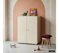 Commode Armoire Métal 2 Portes - Tribeca Beige TU