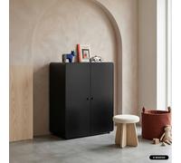 Commode Armoire Métal 2 Portes - Tribeca Noir TU