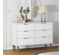 Commode Armoire Rangement Salle de Séjour Marron Bois de Pin Massif vidaXL