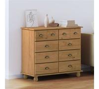 vidaXL Commode avec tiroir Marron 91 x 40 x 79 cm Bois de pin massif