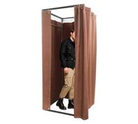 Commode autonome 85 x 85 x 200 cm, vestiaire portable, café | Salle d'essai mobile avec rideau brise-vue et crochets pour magasin de vêtements, bureau, extérieur, camping