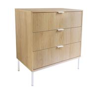Commode avec 3 tiroirs bois naturel 72 x 40 x 80 cm