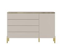 PASCAL MORABITO Vente-Unique - Commode avec 4 tiroirs et 1 Porte - Beige et doré - VUKIA