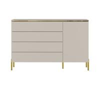 Commode avec 4 tiroirs et 1 porte - Beige et doré - VUKIA de Pascal Morabito