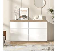 Commode avec 6 tiroirs - avec fonction de rangement pour salon - chambre à coucher - chambre d'enfant - 110x40x68cm