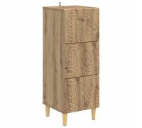 Commode avec Tiroirs 33 x 34,5 x 90 cm Bois d'Ingénierie | Meuble vintage, rangement chambre salon couloir, pieds eucalyptus massif, nettoyage chiffon humide, look moderne