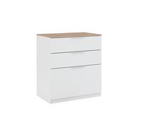 Commode avec tiroirs Betti, 50x90cm avec 3 tiroirs, Blanc/Sonoma, Vicco 41509