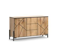 Commode avec tiroirs Hatto, 124x69.6cm, Chêne, Vicco 40525