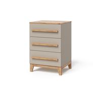 Commode avec tiroirs Malia 60x88cm avec 3 tiroirs Cachemire/Chêne Artisan Vitalispa 58345
