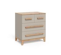 VitaliSpa Commode avec tiroirs Malia, Cachemire/Artisan, 80x88cm | avec 4 tiroirs, pour le rangement et compatible avec les meubles Malia