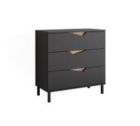 Vicco Commode avec tiroirs Marelle, Anthracite/Artisan, 80x81.2cm | avec 3 tiroirs, convient pour le rangement de vêtements et d’accessoires