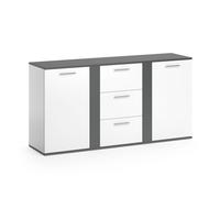 Vicco Commode avec tiroirs Novelli, Anthracite/Blanc, 155 x 80 cm avec tiroirs