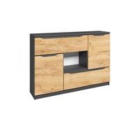 Commode avec tiroirs Ruben, 120x84cm avec tiroirs, Chêne de force doré, Vicco 41624