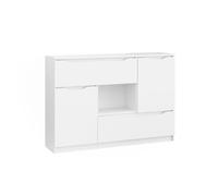 Vicco Commode avec tiroirs Ruben, Blanc, 120x84cm, pour Le Rangement de vêtements et d’Objets du Quotidien