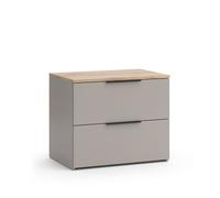 Commode avec tiroirs Wido, 60x50cm avec 2 tiroirs, Grège, Vicco 56614