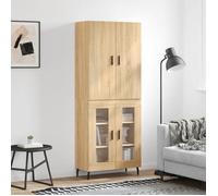 Commode Bahut/Vaisselier Buffet haut - SMG - Chêne sonoma 69,5x34x180 cm - Bois d'ingénierie NEWNEUF8910927