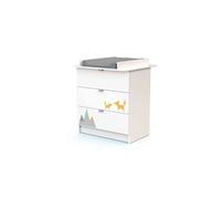Commode bébé en bois 3 tiroirs plan à langer RENARD