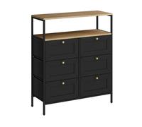 Vicco Commode Belaro, Noir, 80x95cm