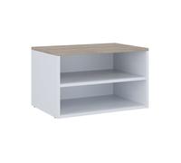 Vicco Commode Betti, Blanc/Sonoma, 60x36cm | avec 2 compartiments, adapté au rangement dans le salon ou la chambre