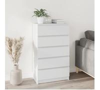 Commode Blanc 60x36x103 cm Bois d'ingénierie - The Living Store