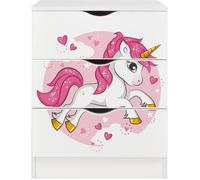 Commode blanche avec les tiroirs Roma /Lovely Licorne/