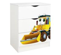 Commode blanche avec les tiroirs Roma 'Mr. Excavateur'