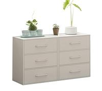 Commode blanche moderne du milieu du siècle 3 4 niveaux double tiroirs 30 cm de profondeur tiroirs spacieux pour chambre à coucher, salon, couloir (taille : 144 x 30 x 57 cm)