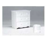 Commode Teddy 2 + 2 tiroirs/Blanc
