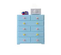Commode bleue à 8 tiroirs, élégante commode de rangement en bois pour chambre à coucher, salon, couloir et bureau, solution de mobilier spacieuse et fonctionnelle