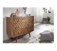 Commode - Bois massif d'acacia laqué (Bois naturel) - MOSAYK 107