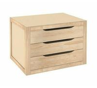 Commode Bois Massif Naturel Peindre 3 Tiroirs Astigarraga 39x30x29