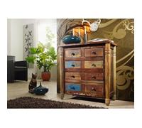 Commode - Bois massif recyclé laqué (Multicolore) - Inspiration Ethnique - FABLE 09