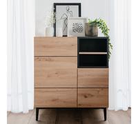 Commode Buffet à Tiroirs en Bois Massif Meuble de Salon Rangement Homestyle4u
