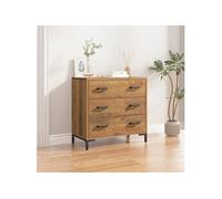 Commode, Buffet avec Tiroirs, Armoire de Rangement, Meuble de Salon Salle de Séjour Intérieur, Industriel, Bois de Pin Massif