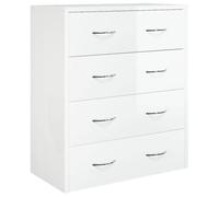 Commode/Buffet contemporain, avec 4 tiroirs, 60x30,5x71 cm, Blanc brillant, LL0000162153