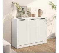 Commode/Buffet contemporain, Blanc 90,5x30x70 cm, Bois d'ingénierie LL0000136389